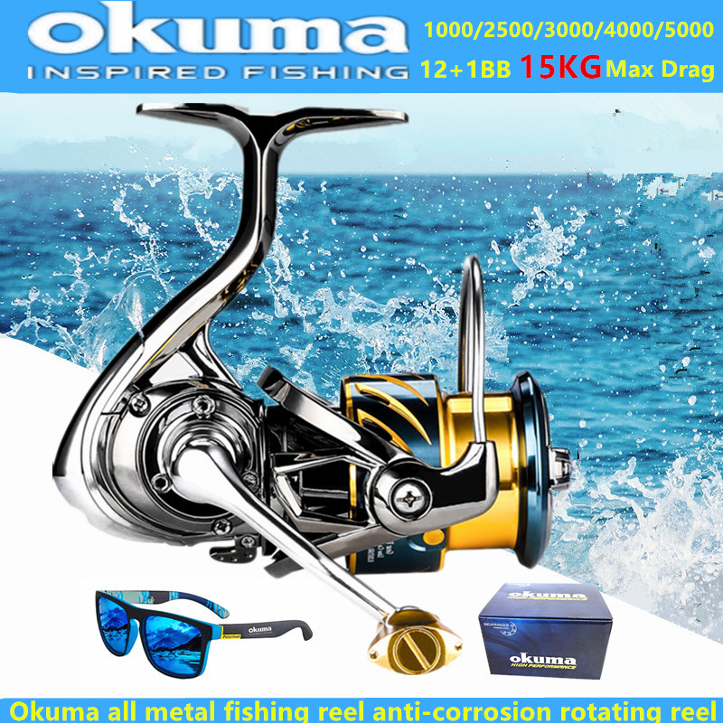 Okuma all metal fishing reel 1 - Surf Reel reseña y precio