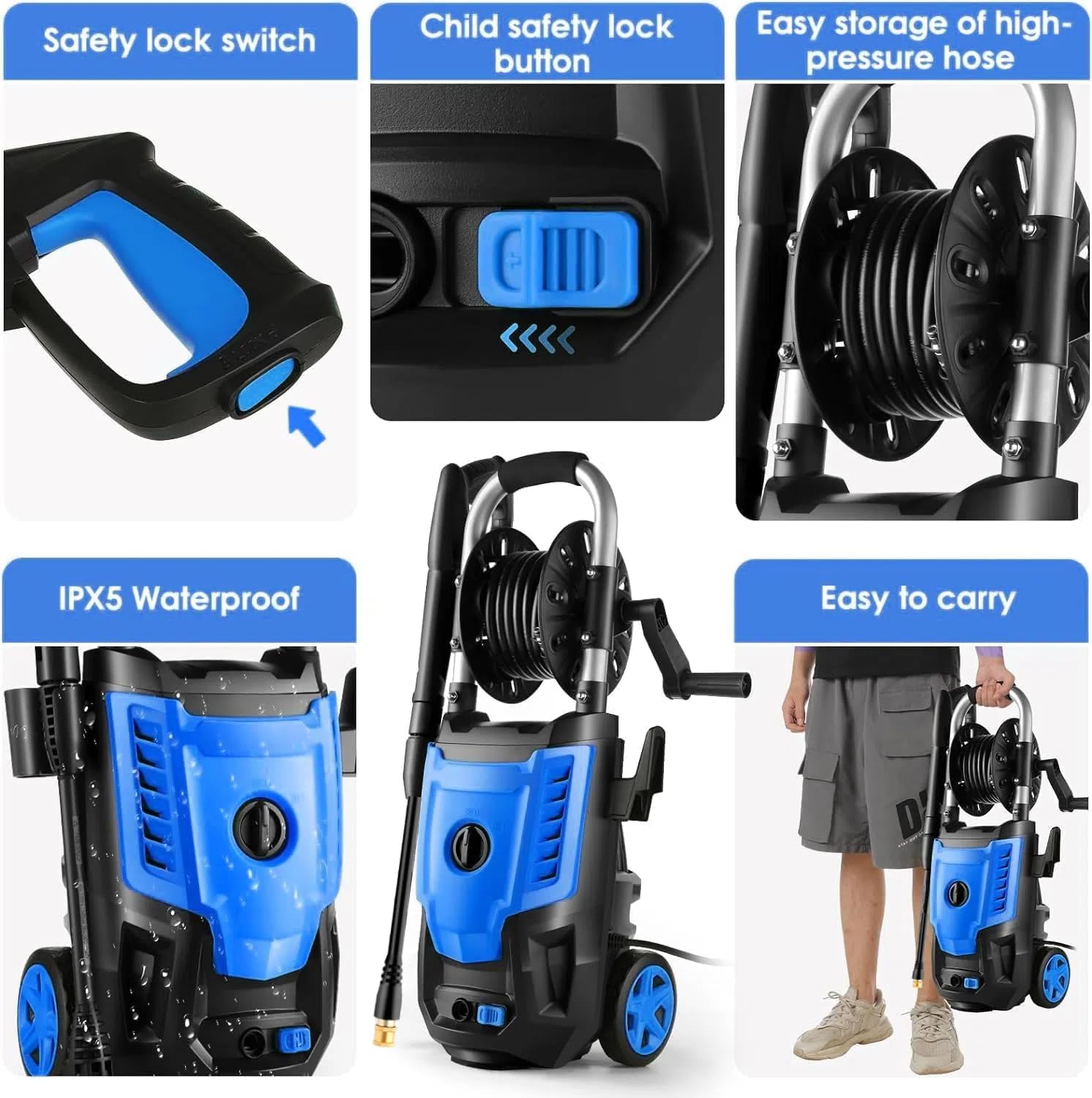4800PSI Electric Pressure Wash - Electric Reel reseña y precio