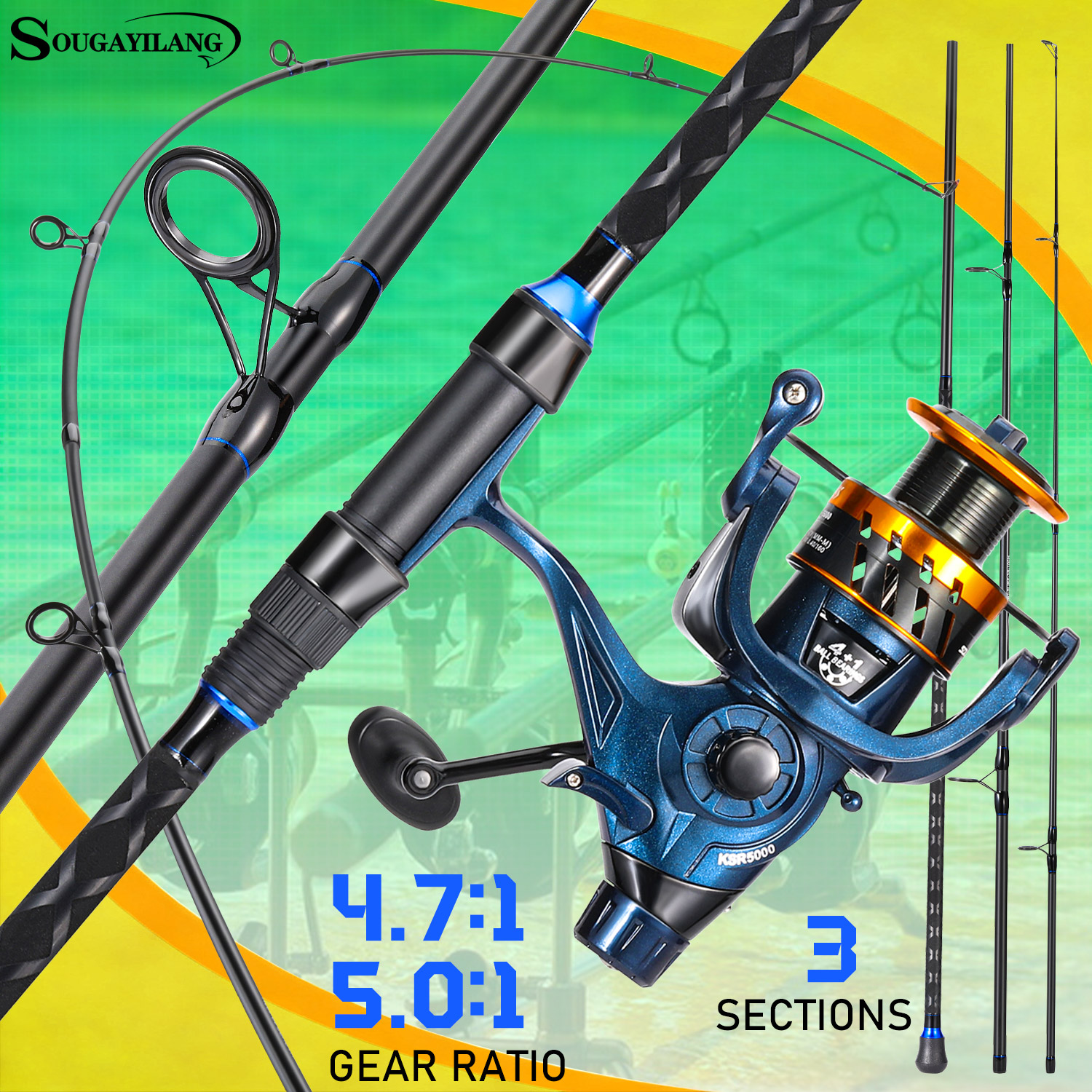 Sougayilang 3 Sections Surf Fi - Surf Reel reseña y precio