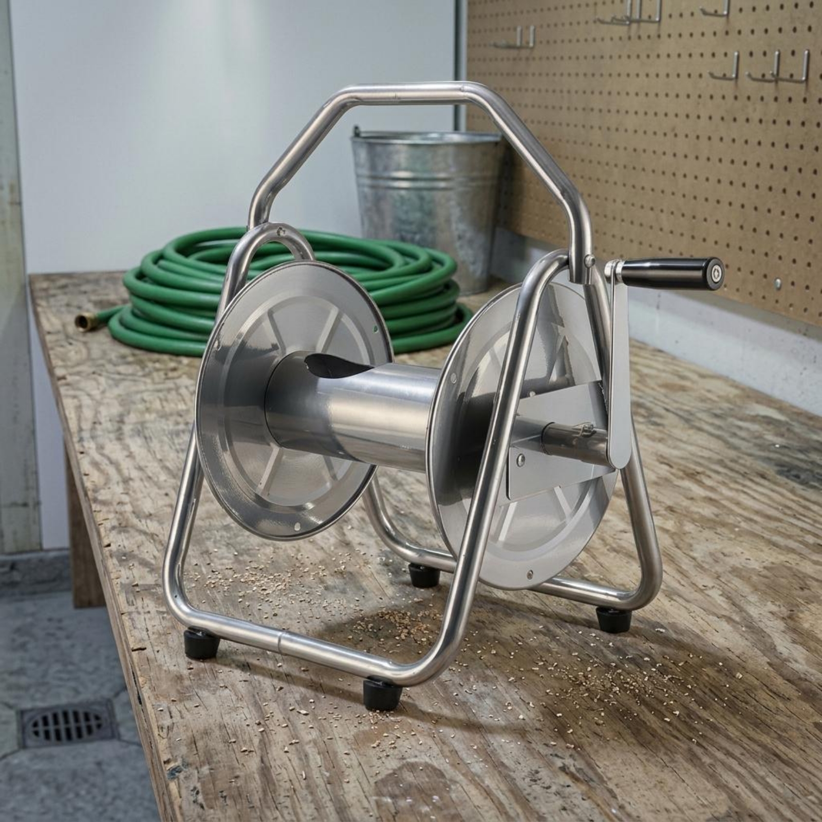 Metal Hose Reel Heavy Duty Gar - Reel Handle reseña y precio