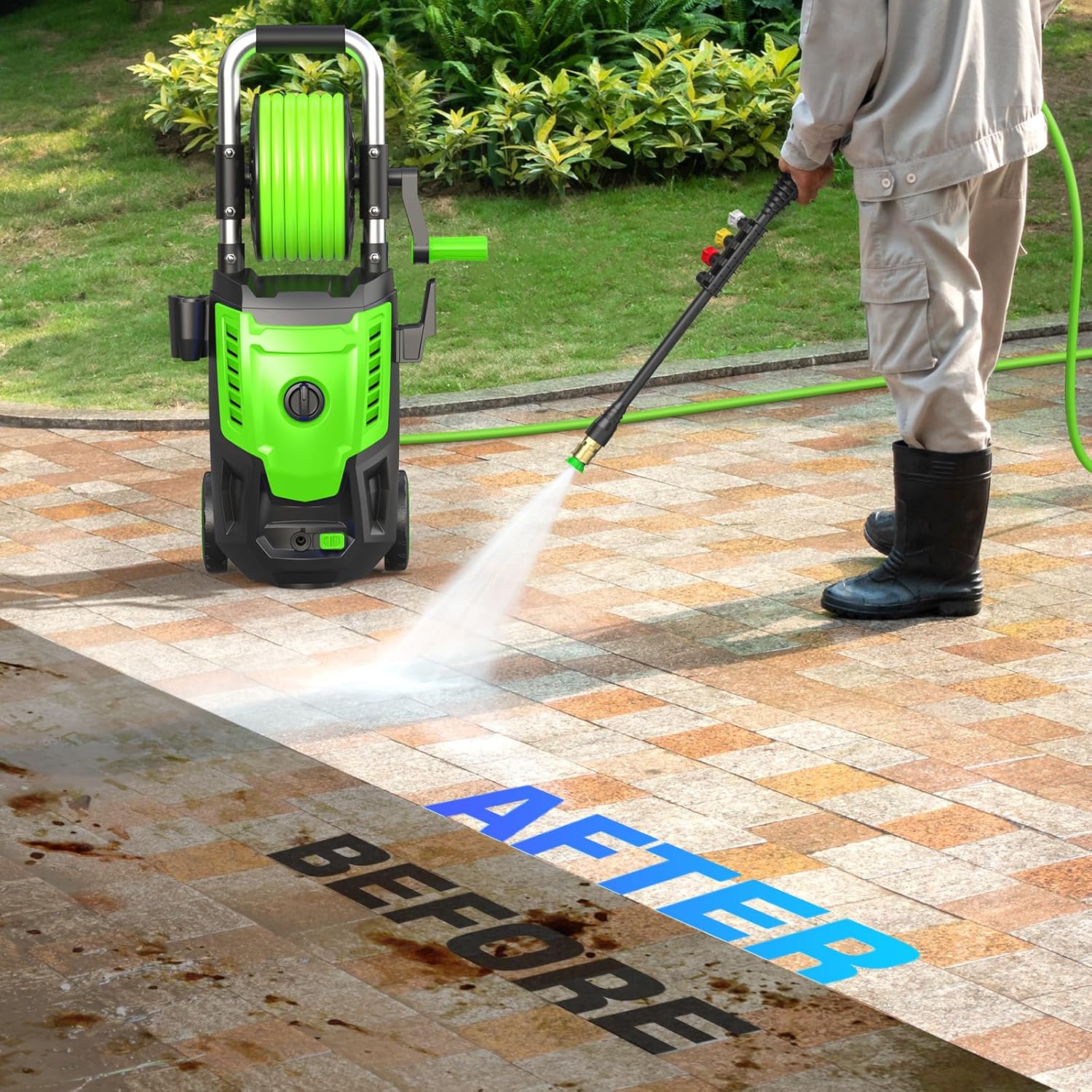 4800PSI Electric Pressure Wash - Electric Reel reseña y precio