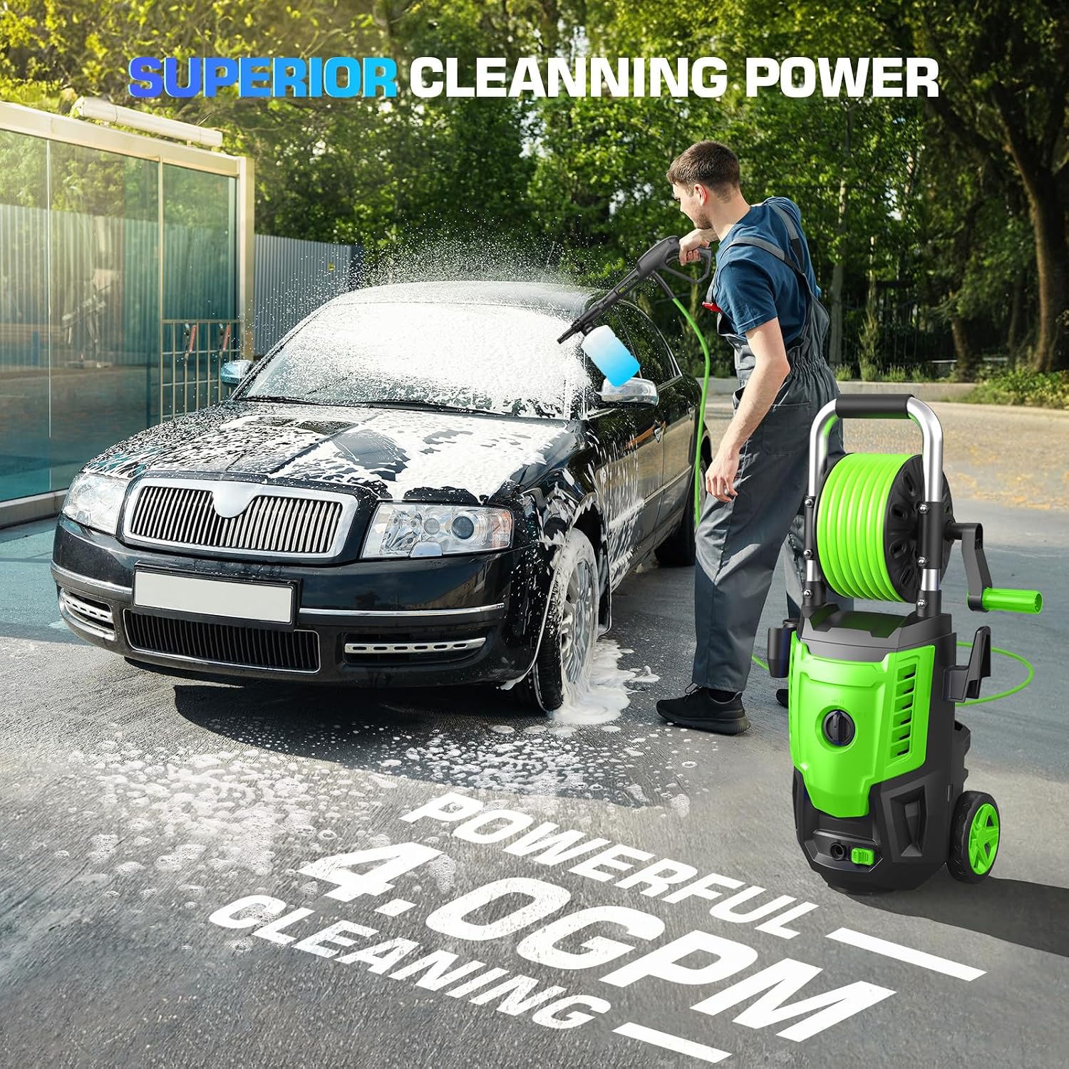 4800PSI Electric Pressure Wash - Electric Reel reseña y precio