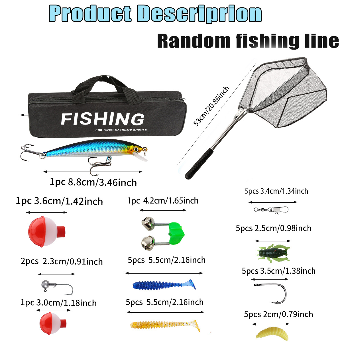 Telescopic Fishing Rod Spinnin - Reel Bag reseña y precio