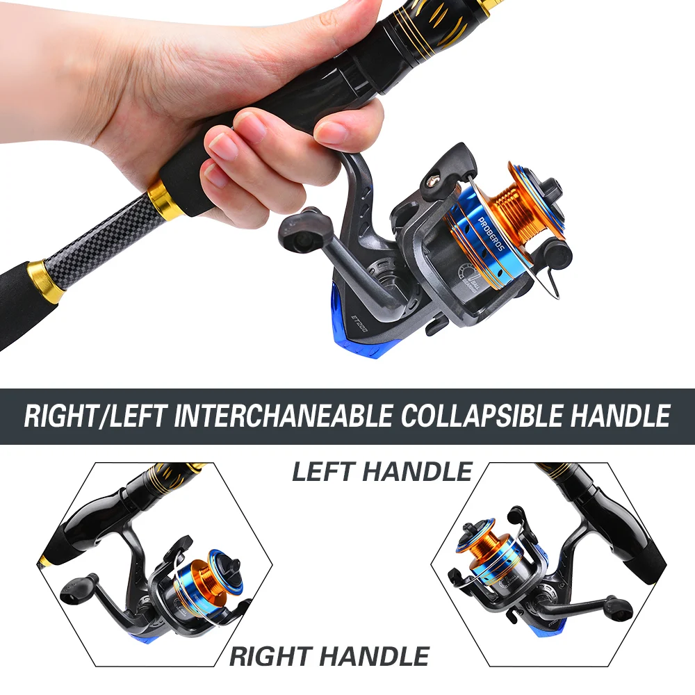 PROBEROS 1.5m-2.4m Fishing Rod - Spincast Reel reseña y precio