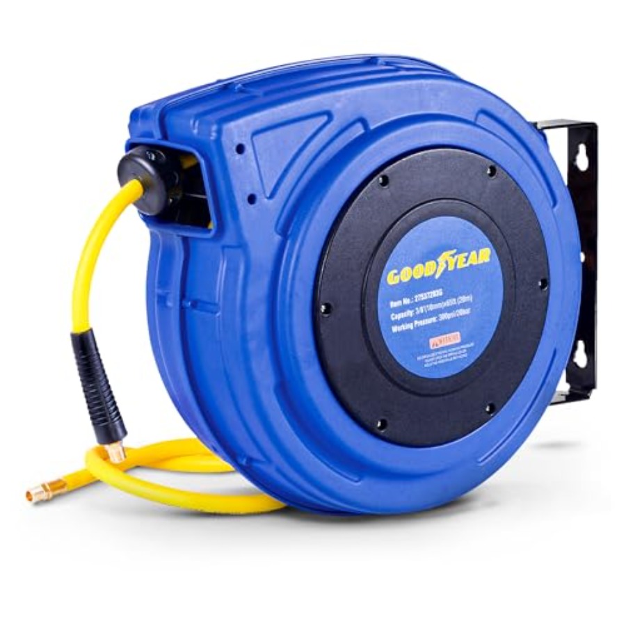 Retractable Air Hose Reel 3/8  - Reel Handle reseña y precio