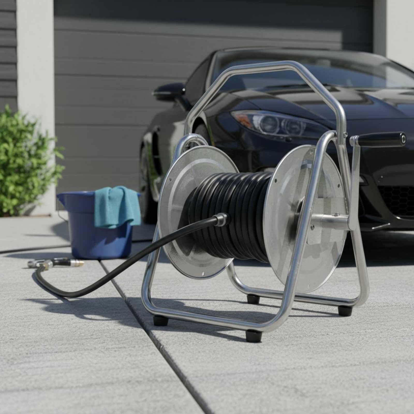 Metal Hose Reel Heavy Duty Gar - Conventional Reel reseña y precio