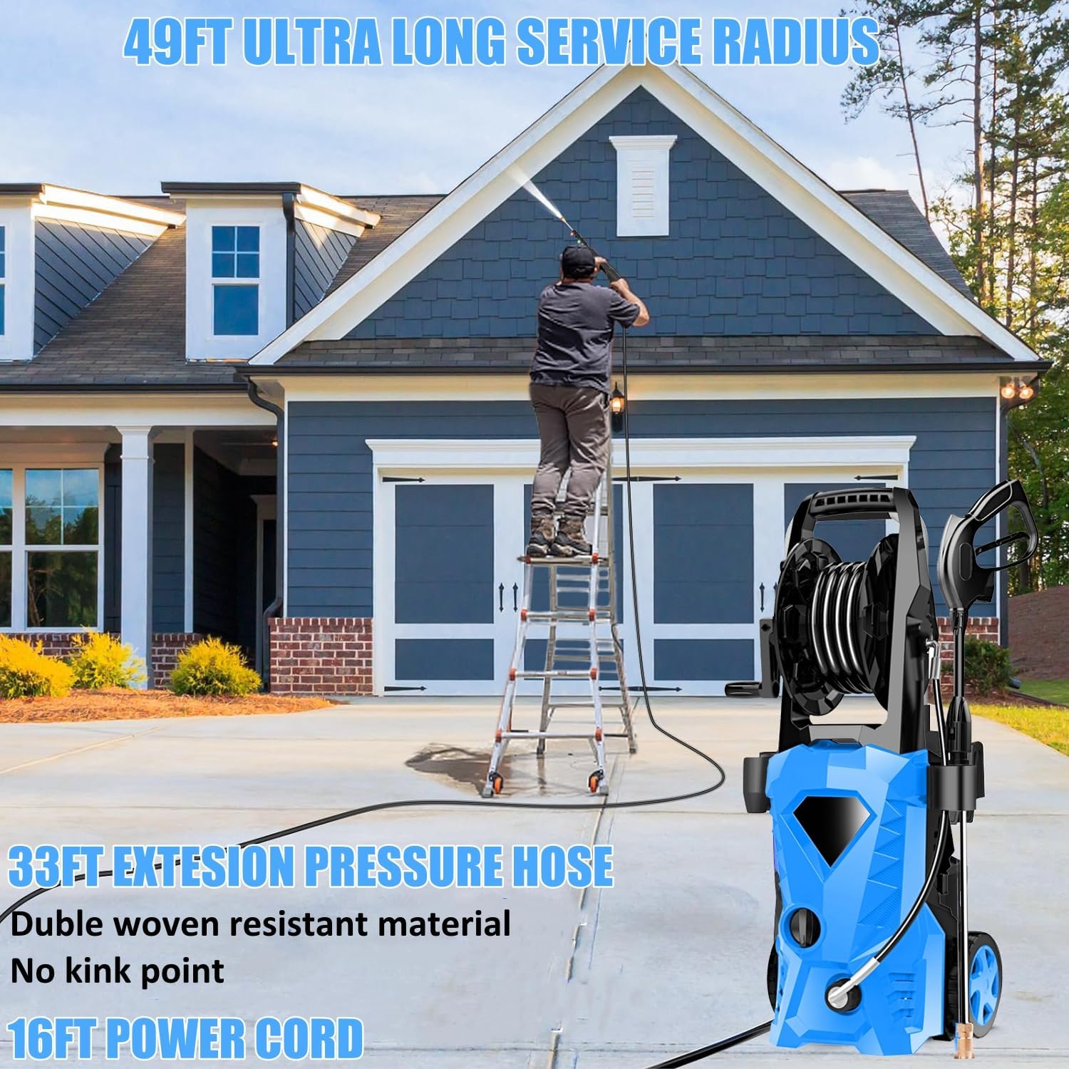 5000PSI Electric Pressure Wash - Electric Reel reseña y precio