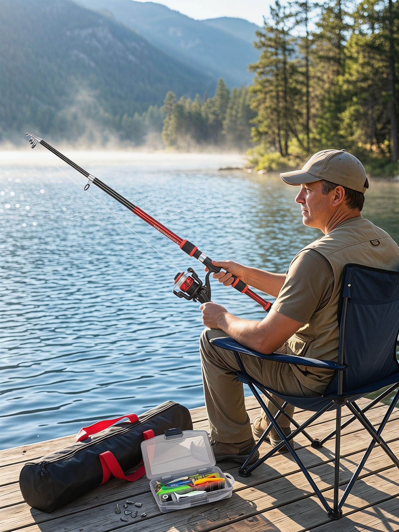 Fishing Rod Reel Combos Collap - Spincast Reel reseña y precio