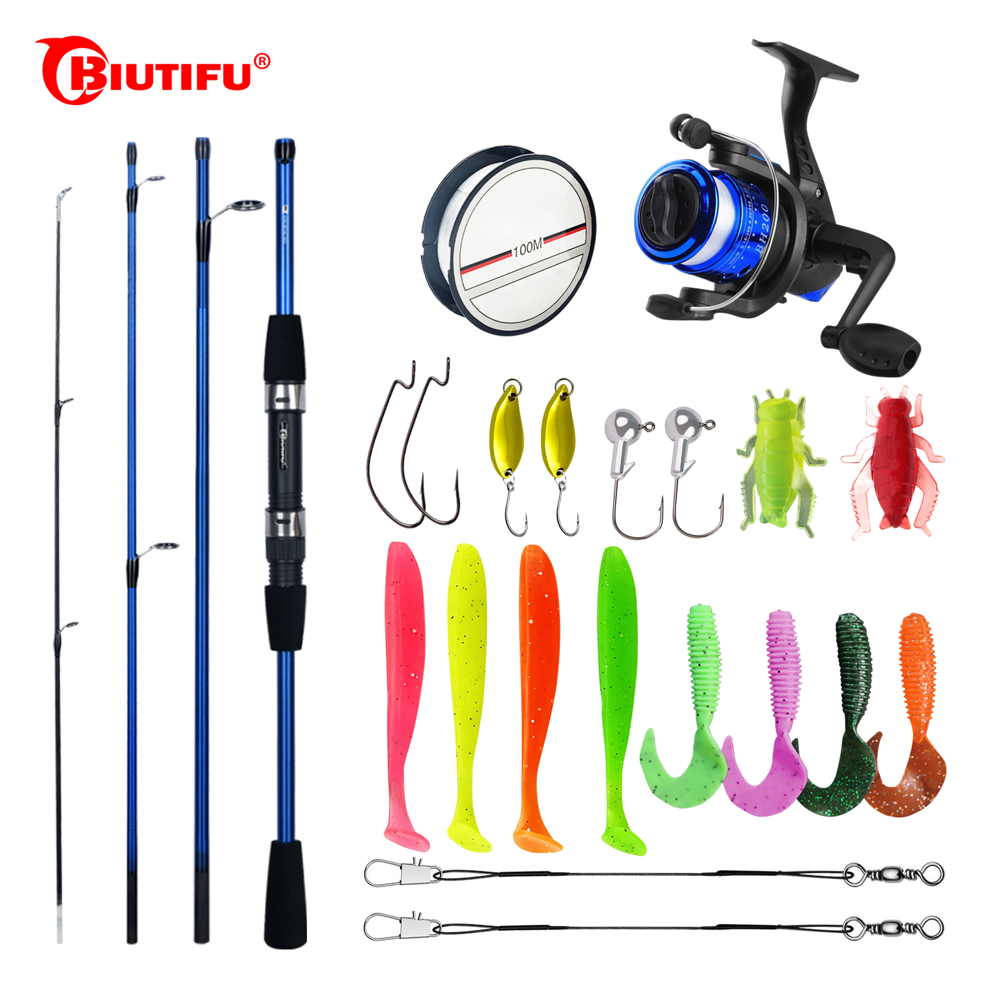BIUTIFU Spinning Fishing Rod S - Spincast Reel reseña y precio