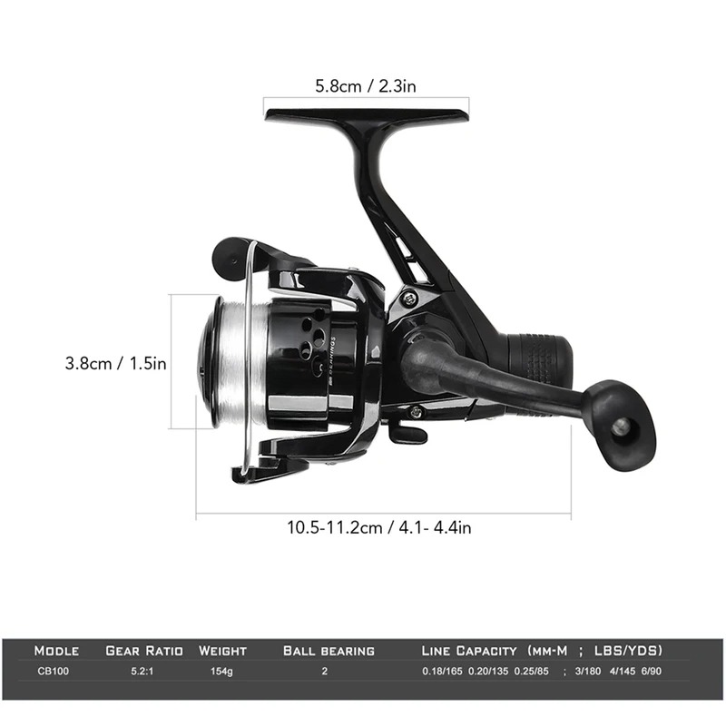 BRAVMAK 2.1/ 2.3 mTelescopic F - Spincast Reel reseña y precio