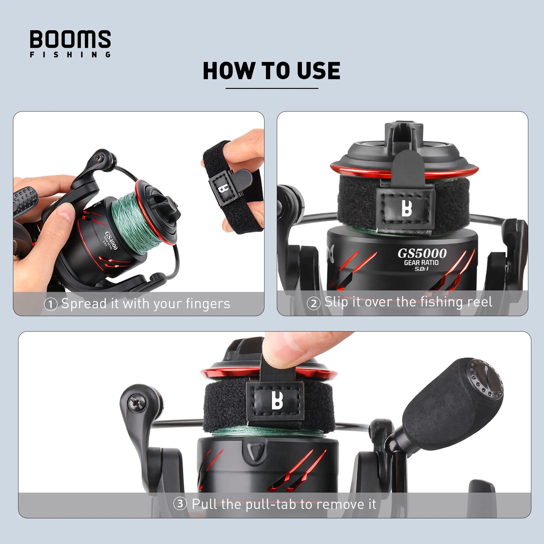 Booms Fishing SB1 4Pcs Spinnin - Reel Cover reseña y precio